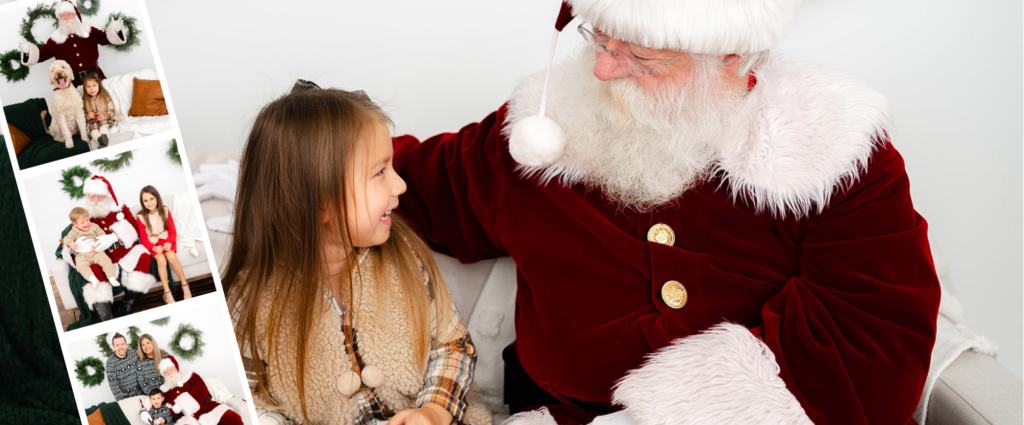 Collage of Families from Santa Photo Sessions in Hartford, CT